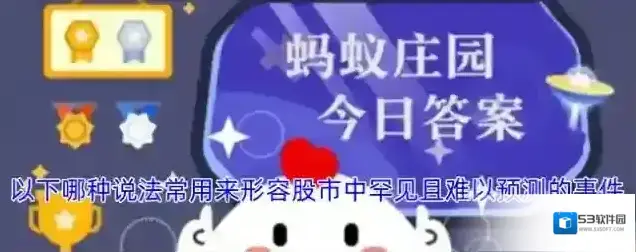 以下哪种说法常用来形容股市中罕见且难以预测的事件