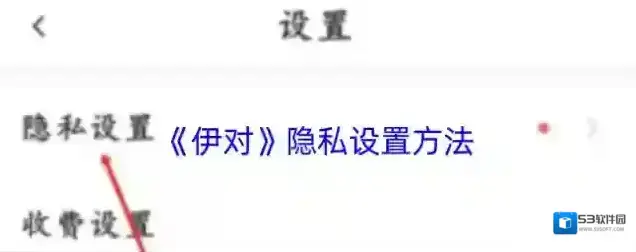 伊对隐私设置