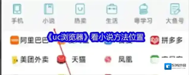 《uc浏览器》看小说方法位置