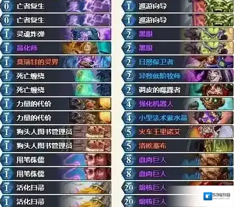 炉石传说：魔兽英雄传卡组