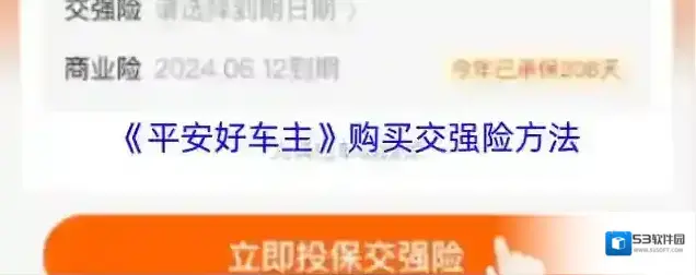 《平安好车主》购买交强险方法