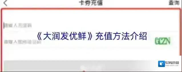 大润发优鲜充值