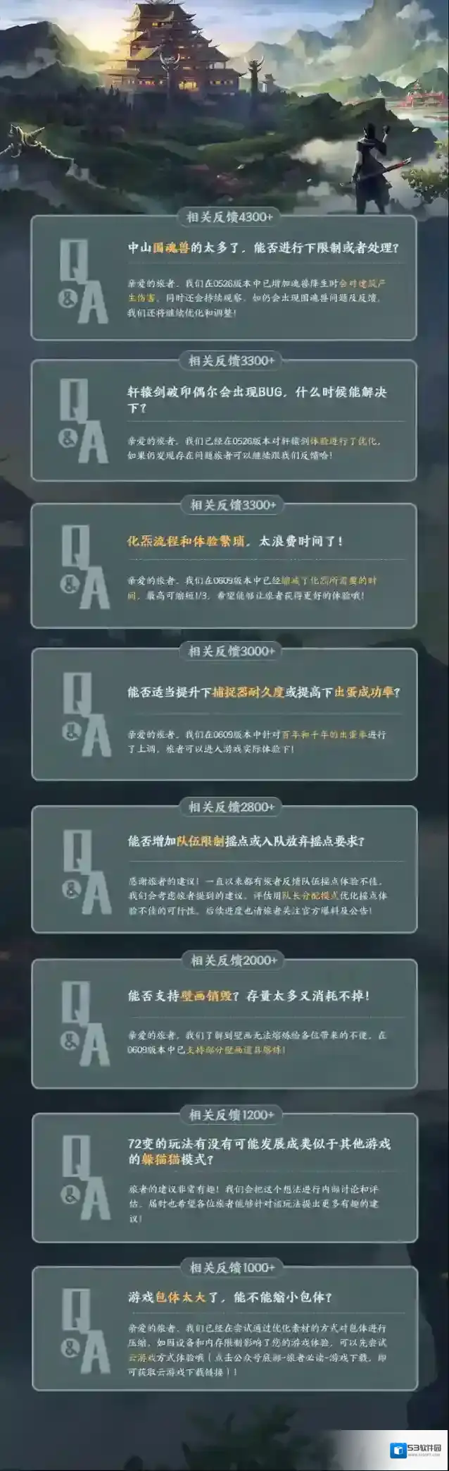 《妄想山海》【共生计划】5月玩家建议反馈，你的问题有答案了！