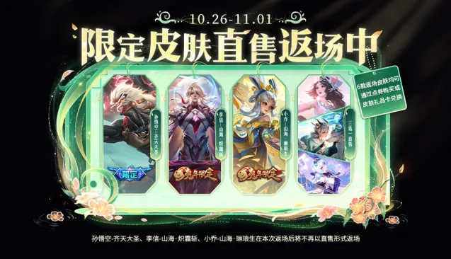 《王者荣耀》周年庆返场皮肤一览2024