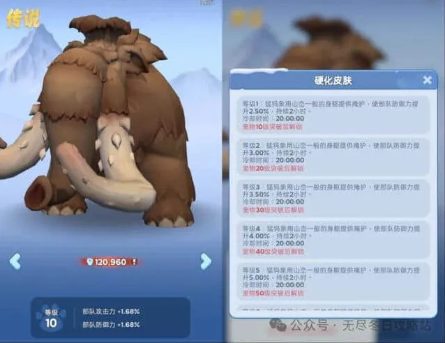 无尽冬日猛犸象宠物培养材料需求技巧