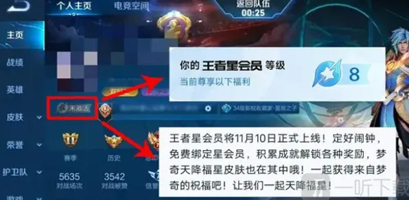 《王者荣耀》星会员等级查看攻略