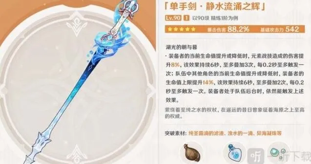 《原神》静水流涌之辉突破材料汇总