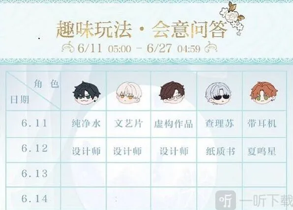 《光与夜之恋》会意问答第三天答案汇总
