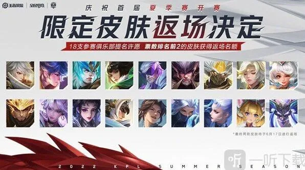 《王者荣耀》夏季赛投票返场结果攻略