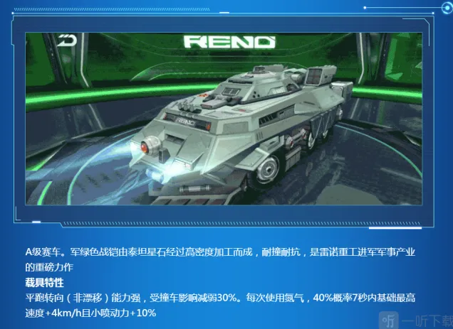 QQ飞车重甲神兵A车评测分析