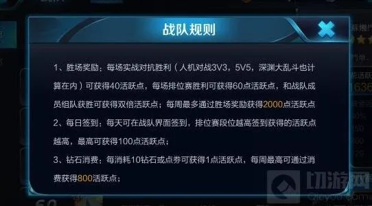 《王者荣耀》战队活跃点上限攻略
