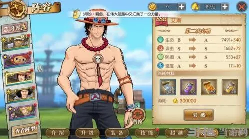 《航海王》艾斯角色突破材料指南