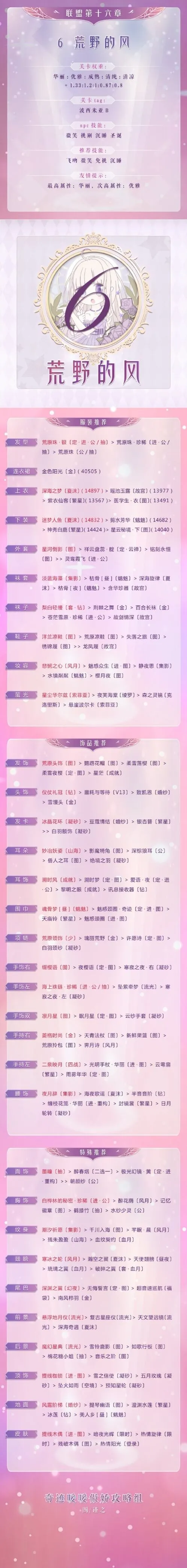 《奇迹暖暖》联盟16-6荒野的风技巧