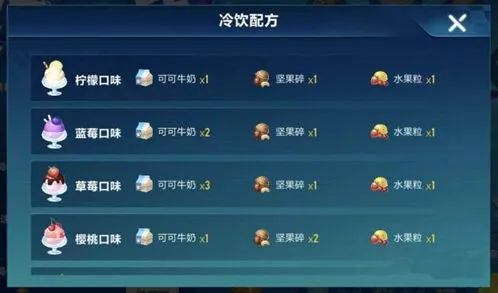 QQ飞车夏日大作战冷饮配方新手攻略
