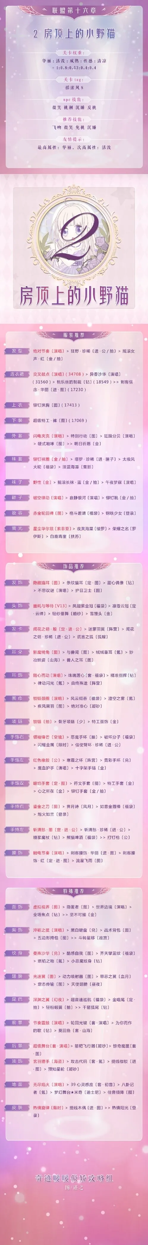 《奇迹暖暖》16章第二关高分通关技巧
