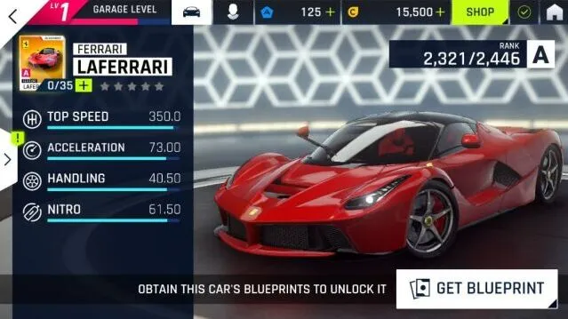 狂野飙车9 A级超跑LaFerrari属性详情解析