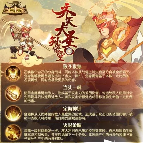 剑与远征孙悟空阵容搭配