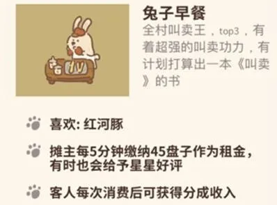 动物餐厅兔子早餐怎么解锁 摊主来访技巧攻略