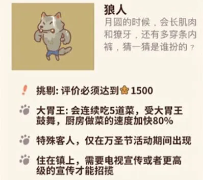 动物餐厅狼人到访攻略 条件详细说明