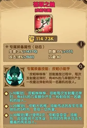 剑与远征皮帕专属装备苍翠之触强度分析