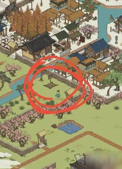 江南百景图桃花村地下宝库位置技巧