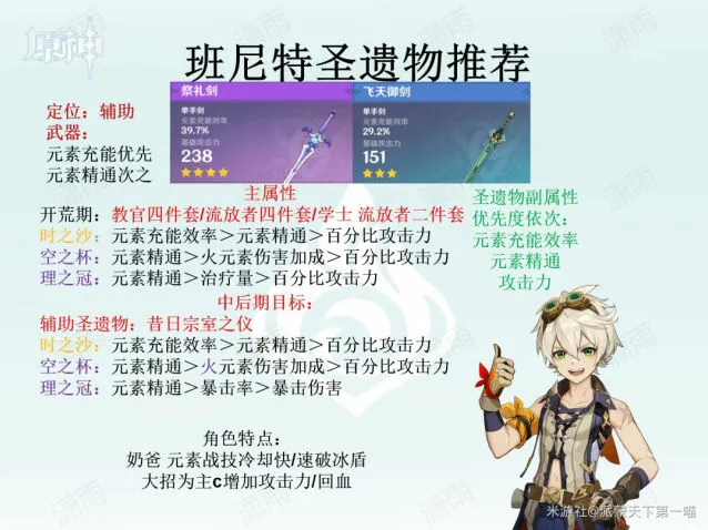 原神班尼特圣遗物怎么搭配玩法