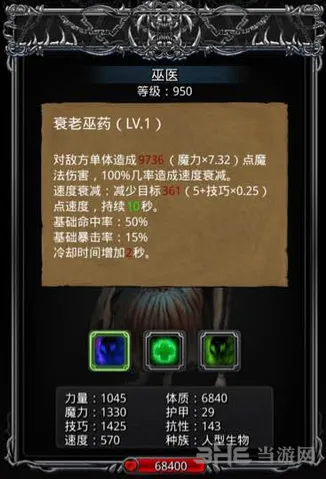 地下城堡2图15巫医属性技能手册