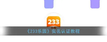 233乐园实名认证技巧详解