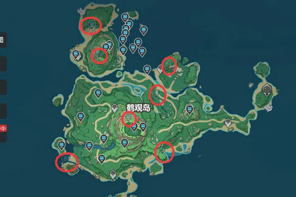 原神鹤观石板收集流程