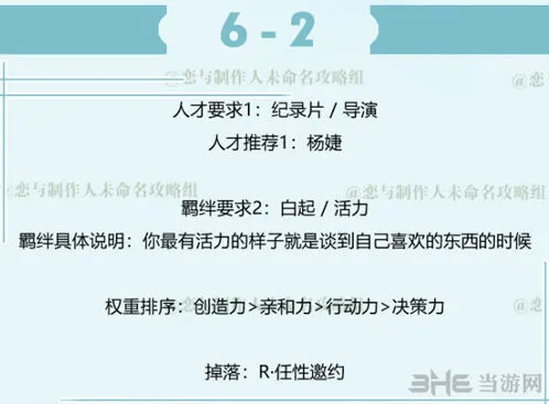 恋与制作人白起副本6-2怎么三星通关