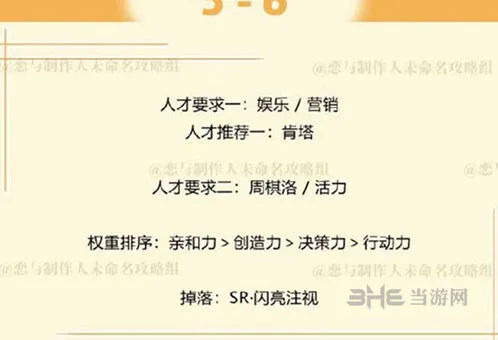《恋与制作人》周棋洛拍摄副本5-6流程