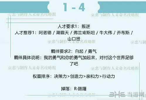 恋与制作人白起拍摄副本1-4攻略教程