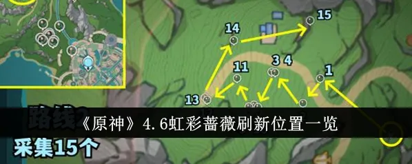原神4.6虹彩蔷薇采集流程