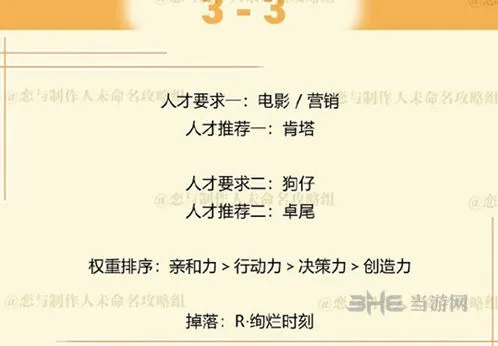 恋与制作人周棋洛拍摄副本第三章3-3玩法攻略
