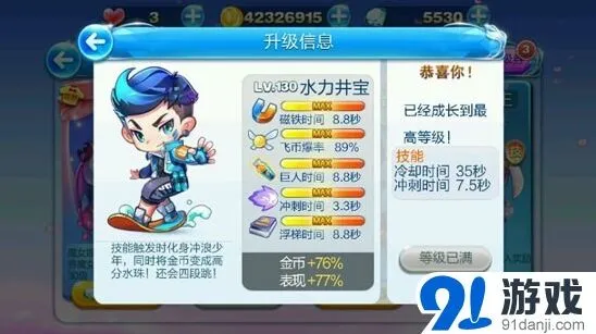 天天酷跑水力
