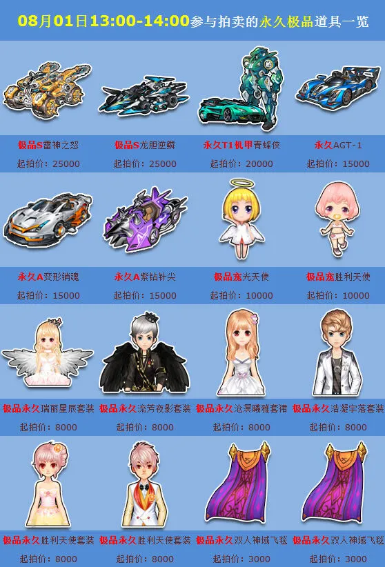 《QQ飞车》七夕极品拍卖全攻略