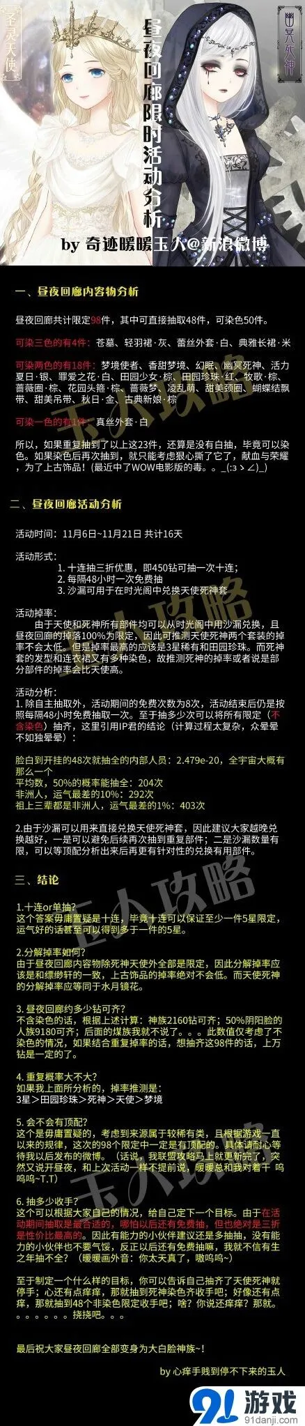 《奇迹暖暖》昼夜回廊服饰收集攻略
