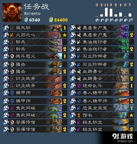 炉石传说K神任务战心得 卡组可调整卡位分析