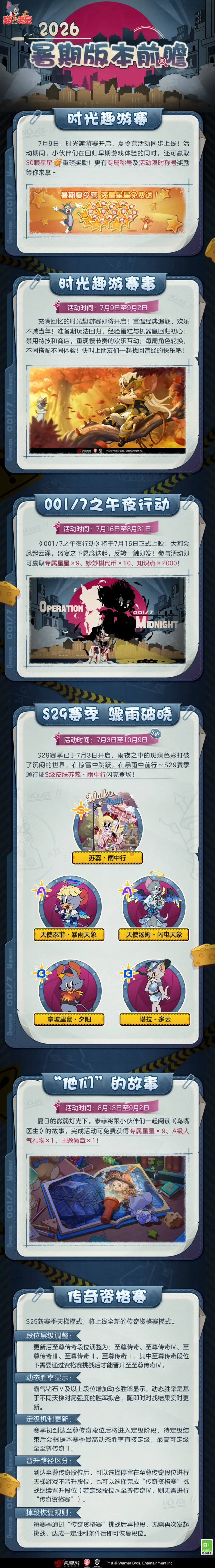猫和老鼠手游夏日活动完整攻略