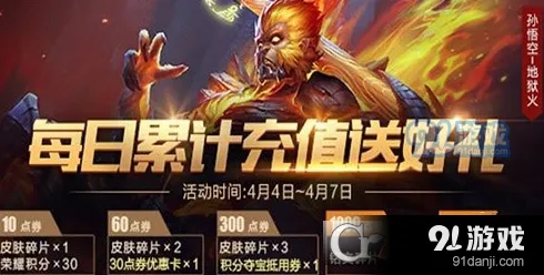 王者荣耀每日累积充值送好礼参与指南