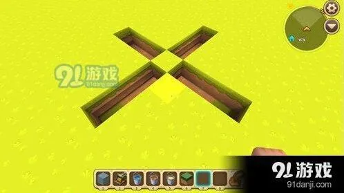 迷你世界液体方块怎么做 十字形挖坑技巧