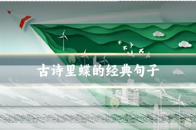 古诗里蝶的经典句子
