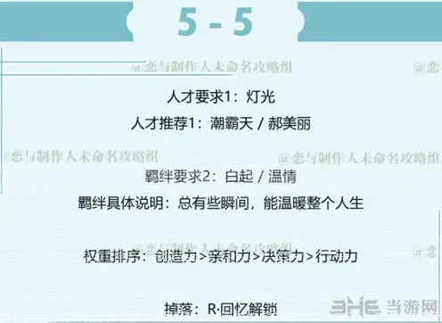 恋与制作人三星