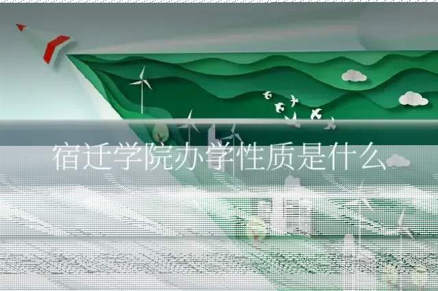 宿迁学院办学性质是什么