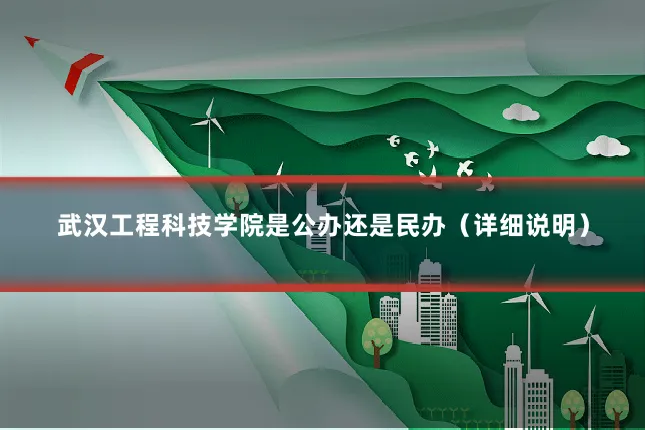 武汉工程科技学院是公办还是民办（详细说明）