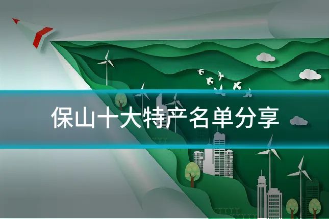 保山十大特产名单分享