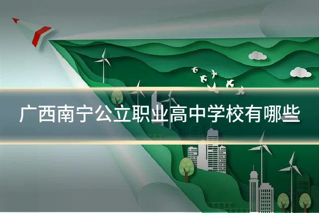 广西南宁公立职业高中学校有哪些