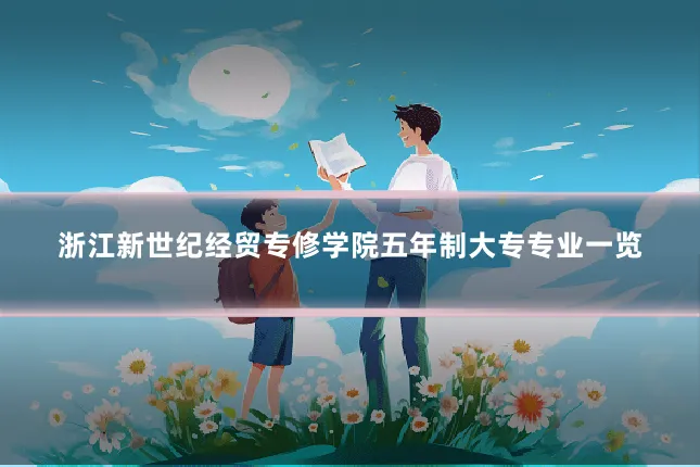 浙江新世纪经贸专修学院五年制大专专业一览
