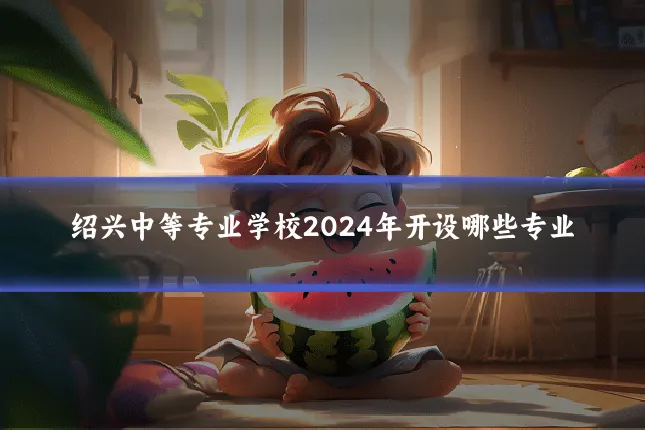 绍兴中等专业学校2024年开设哪些专业