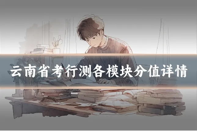 云南省考行测各模块分值详情